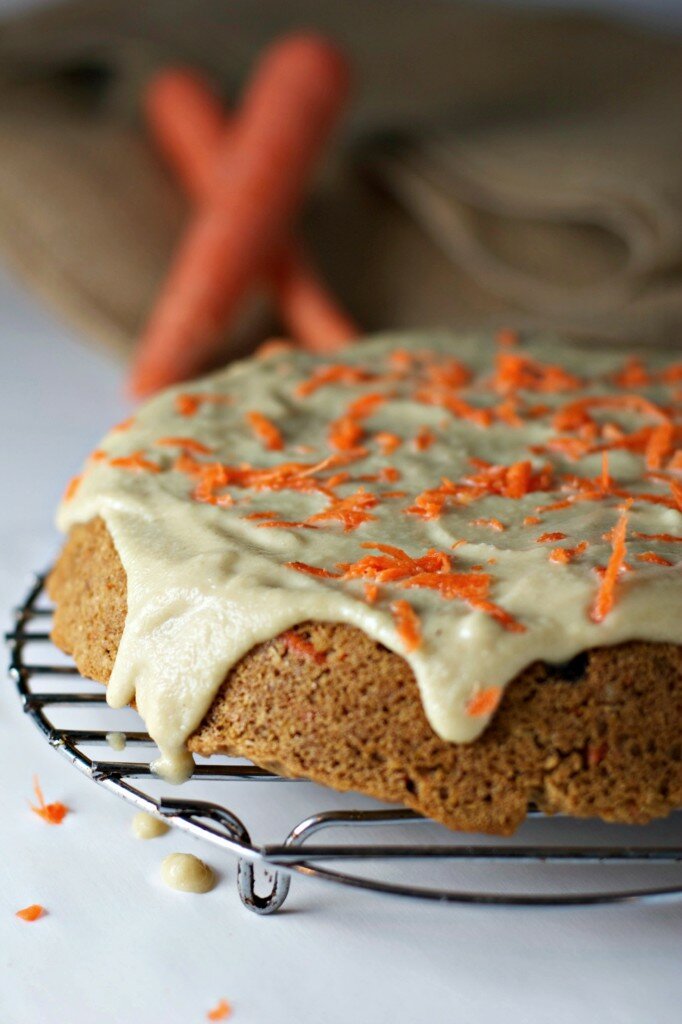 orange zest carrot cake with cashew cream frosting vegan gluten free recipe